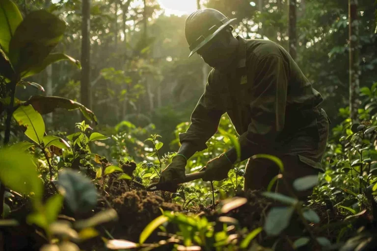 Gestion de Residuos Vegetales con Machete en Silvicultura